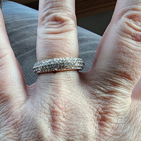 Crystal Encrusted Ring Size 10.5 - Picture 11 of 16